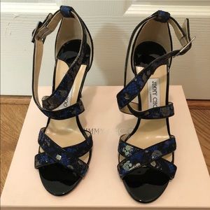 Jimmy Choo Lottie Metallic lace - size 38.5 NEW